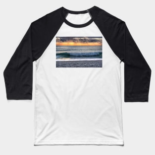 Miami Beach Sunrise Wave Baseball T-Shirt